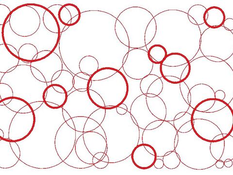 Kreise Blasen Punkte voll flächige Stickdatei zum Stoff besticken