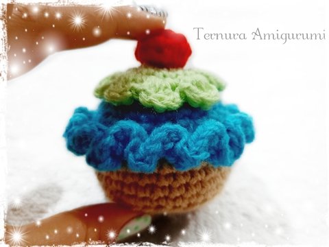 Häkelanleitung cupcake PDF Ternura Amigurumi English- Deutsch- Dutch