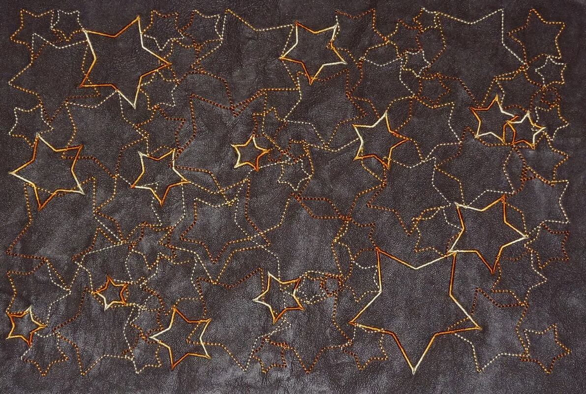 Stern voll flächige Stickdatei zum Stoff besticken Sterne - Bild 3