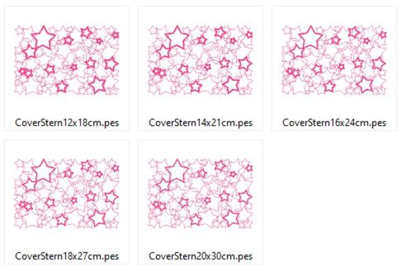 Stern voll flächige Stickdatei zum Stoff besticken Sterne