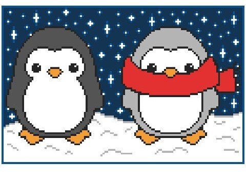 Häkelmuster * PINGUINE * Grafik für FM Decke