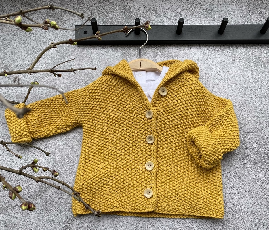 Strickanleitung Kapuzenjacke ALINA Größe 68 - 104