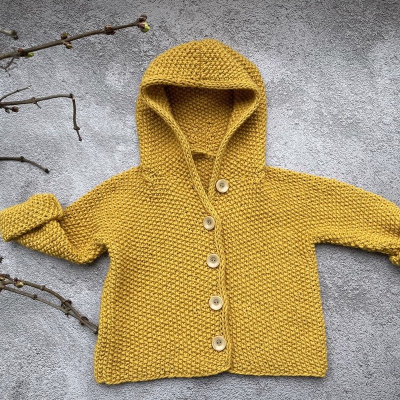 Strickanleitung Kapuzenjacke ALINA Größe 68 - 104