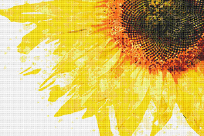 Sunflower Close Up Cross Stitch Pattern PDF