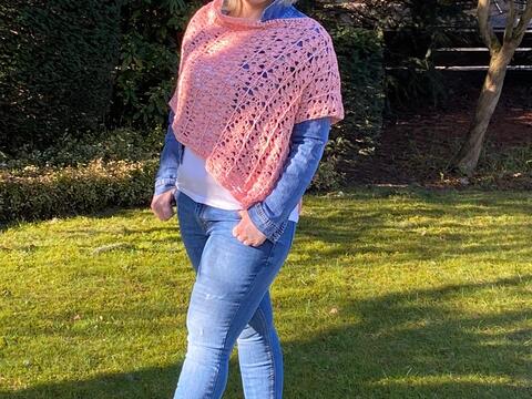 Häkelanleitung Poncho/Stola Frühlingssonne