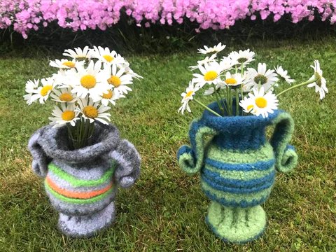 gehäkelte Amphore/Vase  Kleopatra