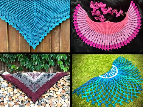 Sparset mit 4 eigenwilligen Tüchern