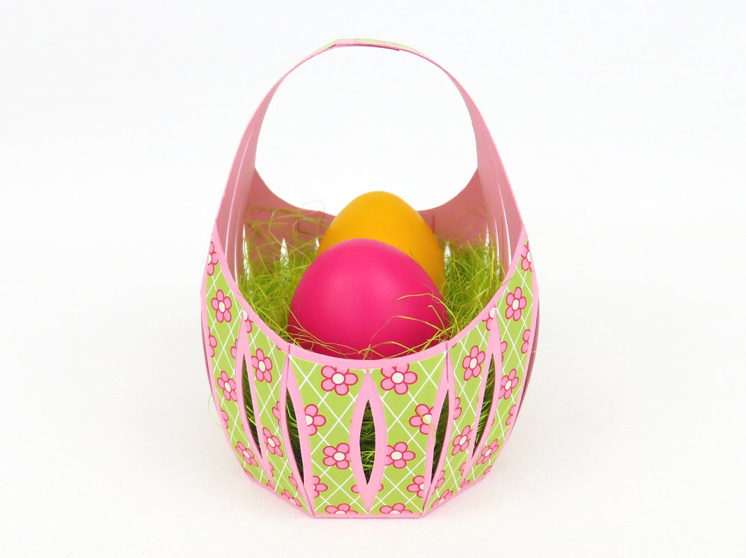 Osterkörbchen mit Motivpapier – Bastelanleitung und Vorlagen - Bild 7