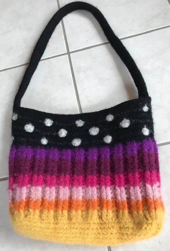 lustige Filztasche Pünktchen. - Bild 2