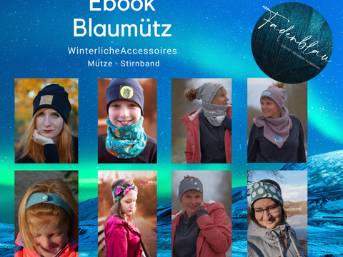 Anleitung & Schnittmuster - Blaumütz - Blauer Hipster - Blaues Herz -