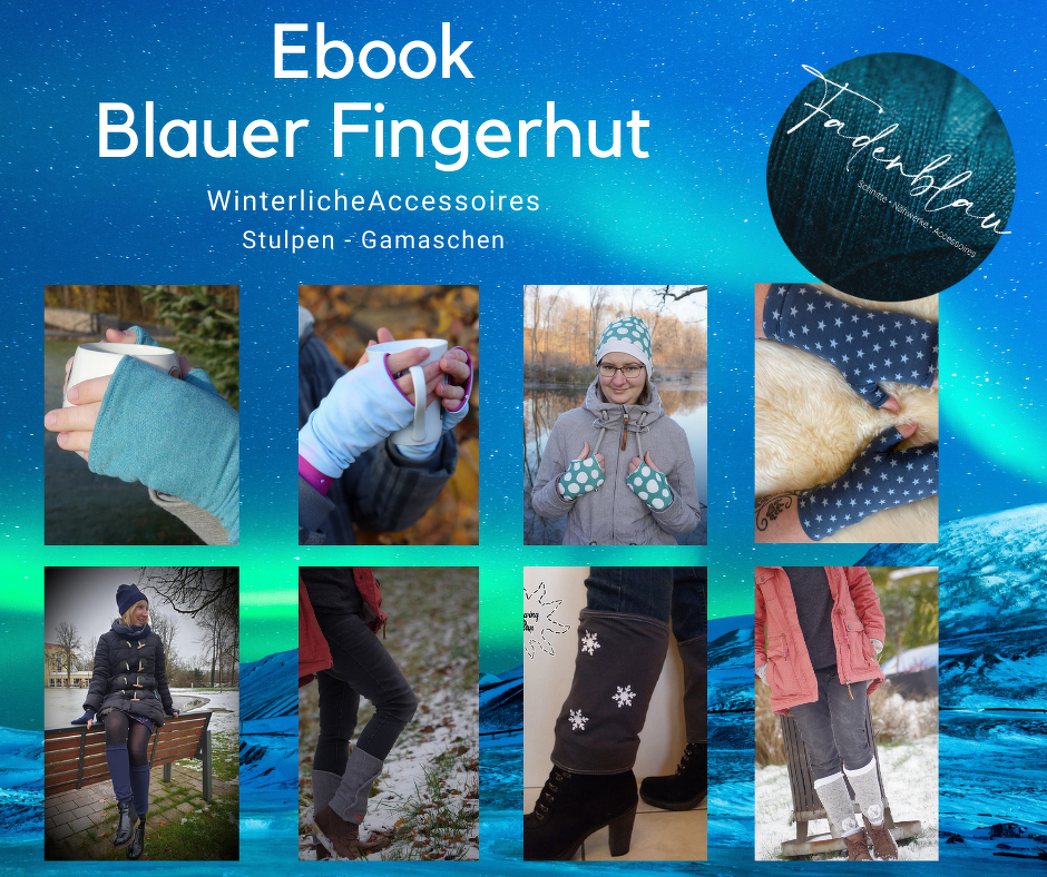 Anleitung &amp; Schnittmuster - Blauer Fingerhut &amp; Blauschnee