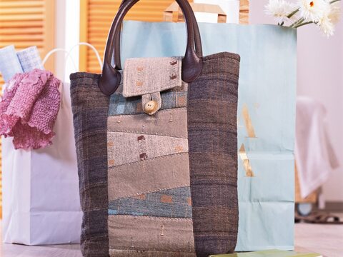 Nähanleitung: BRAUNE EINKAUFSTASCHE