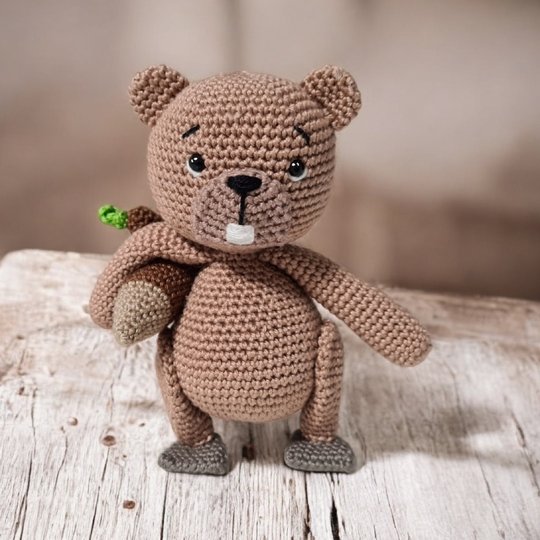 Häkelanleitung Biber Basti