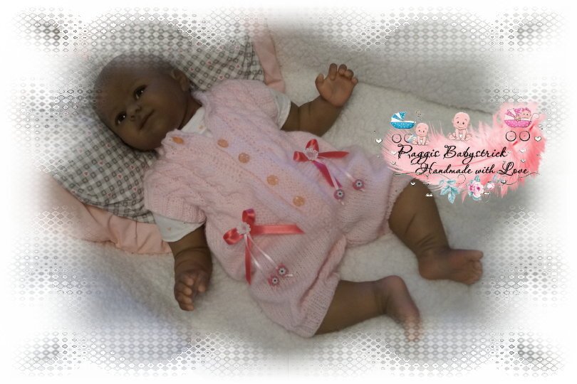 Strickanleitung für Baby's u. Reborns 3-teilig Modell Paulina Gr. 50 - Bild 2