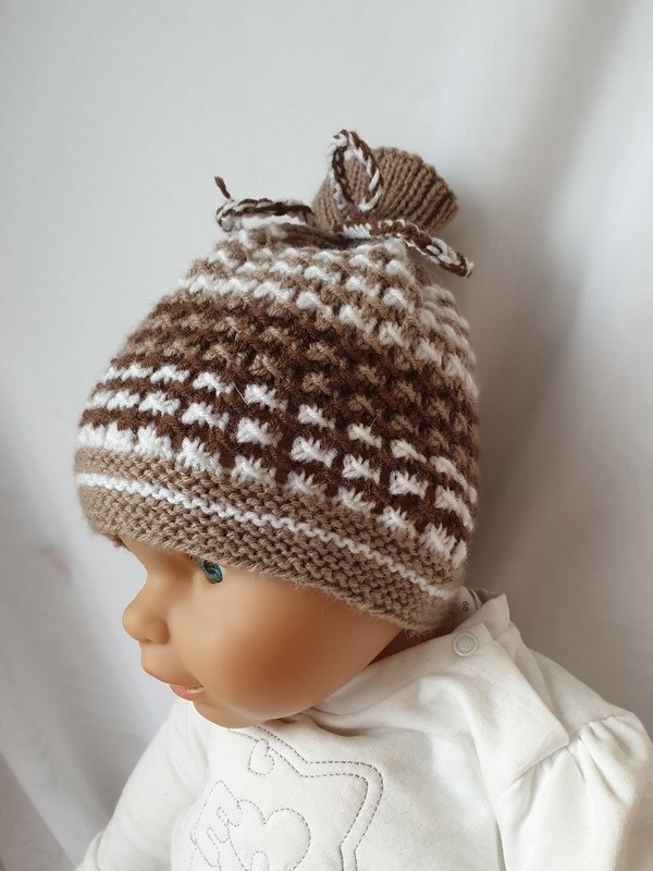 Strickanleitung Babymütze, Baby-Mütze, ca. 5 - 12 Monate