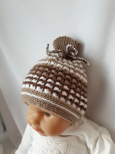 Strickanleitung Babymütze, Baby-Mütze, ca. 5 - 12 Monate