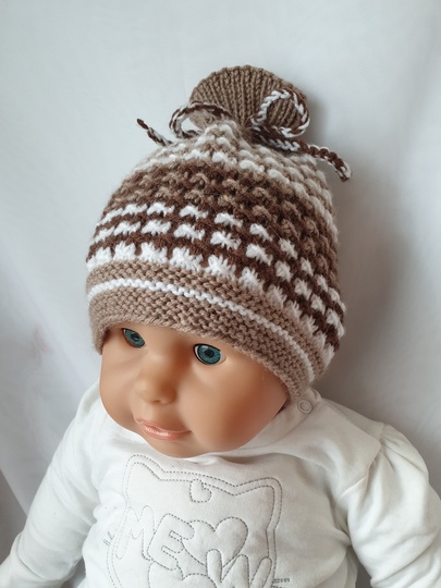 Strickanleitung Babymütze, Baby-Mütze, ca. 5 - 12 Monate