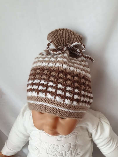 Strickanleitung Babymütze, Baby-Mütze, ca. 5 - 12 Monate