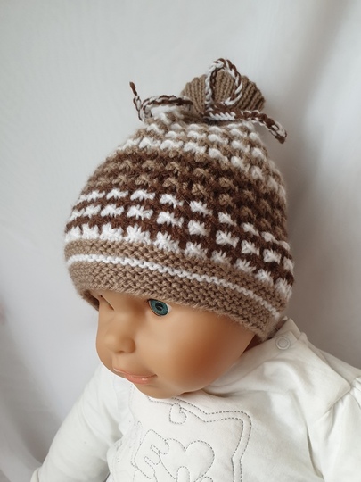 Strickanleitung Babymütze, Baby-Mütze, ca. 5 - 12 Monate