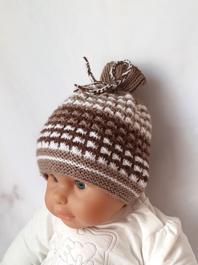 Strickanleitung Babymütze, Baby-Mütze, ca. 5 - 12 Monate