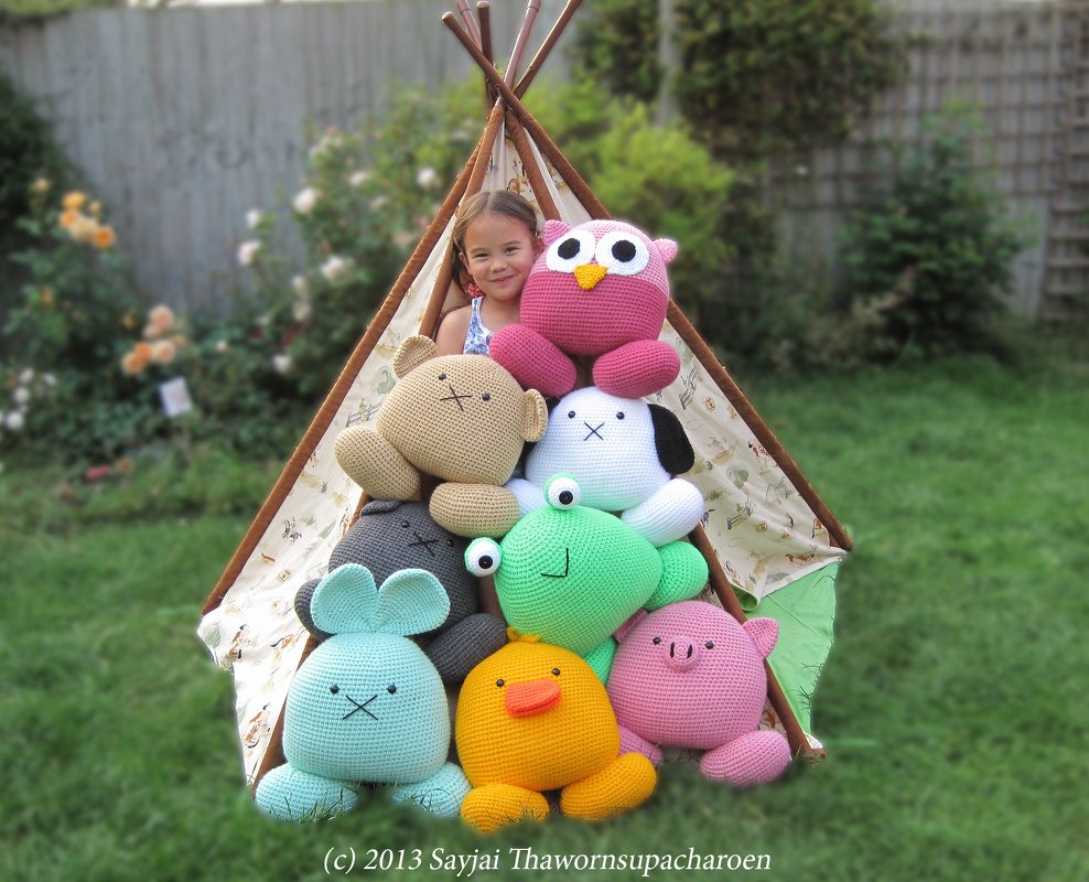 Pillow Pals, crochet pattern for large animal pillows - Image 2