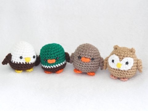 Häkelanleitung Vögel, Enten, Adler & Eule