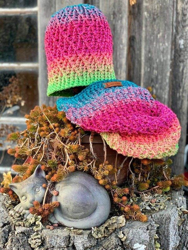 Wintersparset "Helix" bestehend aus der Häkelanleitung für Mütze und Loop - Bild 5