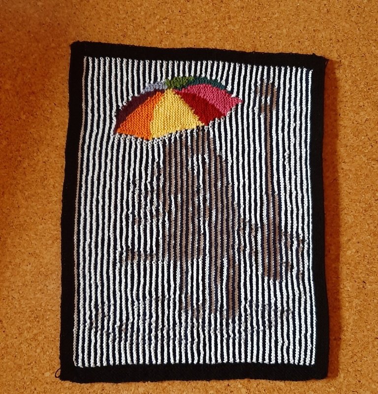 Schattenstrickbild mit buntem Regenschirm 2 Nur für Farbwechsel-Geübte. - Bild 3