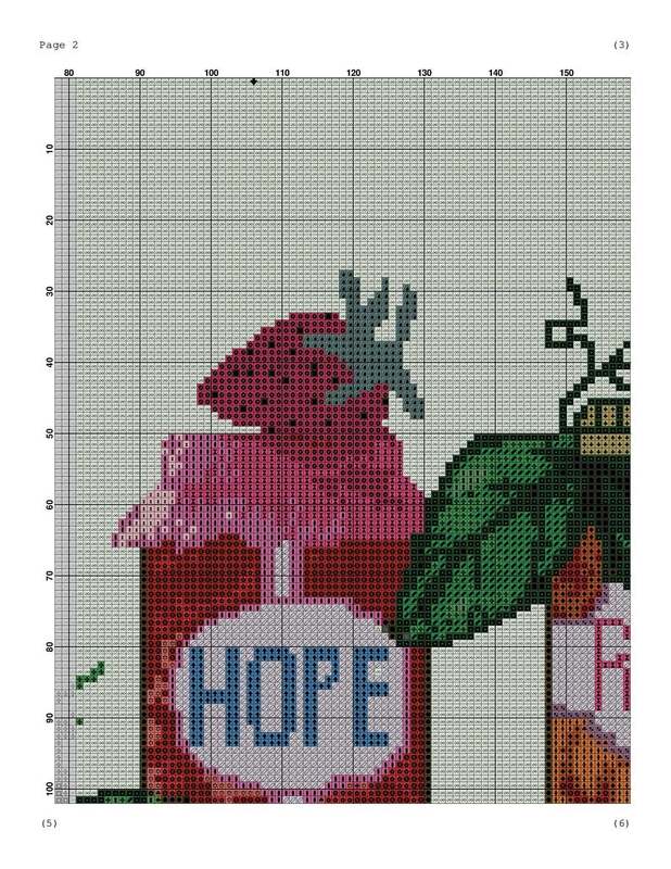 Shelf with jars cross stitch pattern - Image 6