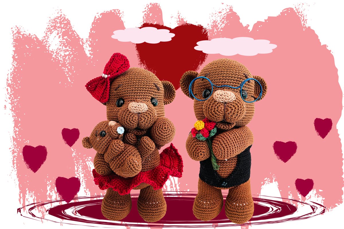 Bärenfamilie Häkelanleitung Amigurumi