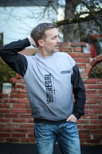 Schnittmuster Sweater mit überschnittenen Schultern Herren Gr. 44 - 64