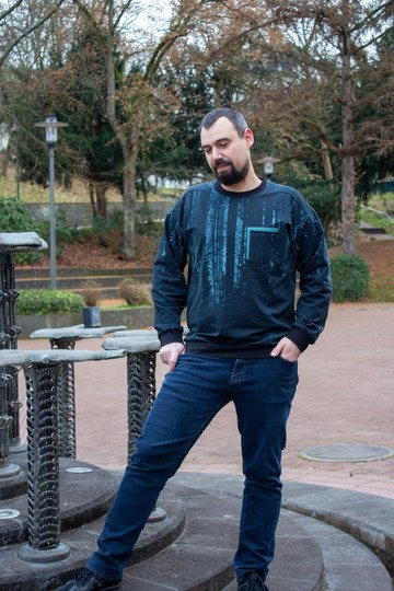 Schnittmuster Sweater mit überschnittenen Schultern Herren Gr. 44 - 64