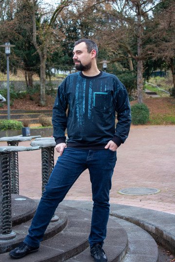 Schnittmuster Sweater mit überschnittenen Schultern Herren Gr. 44 - 64