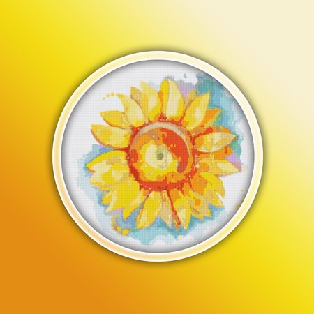 Sunflower 2 Cross Stitch Pattern PDF