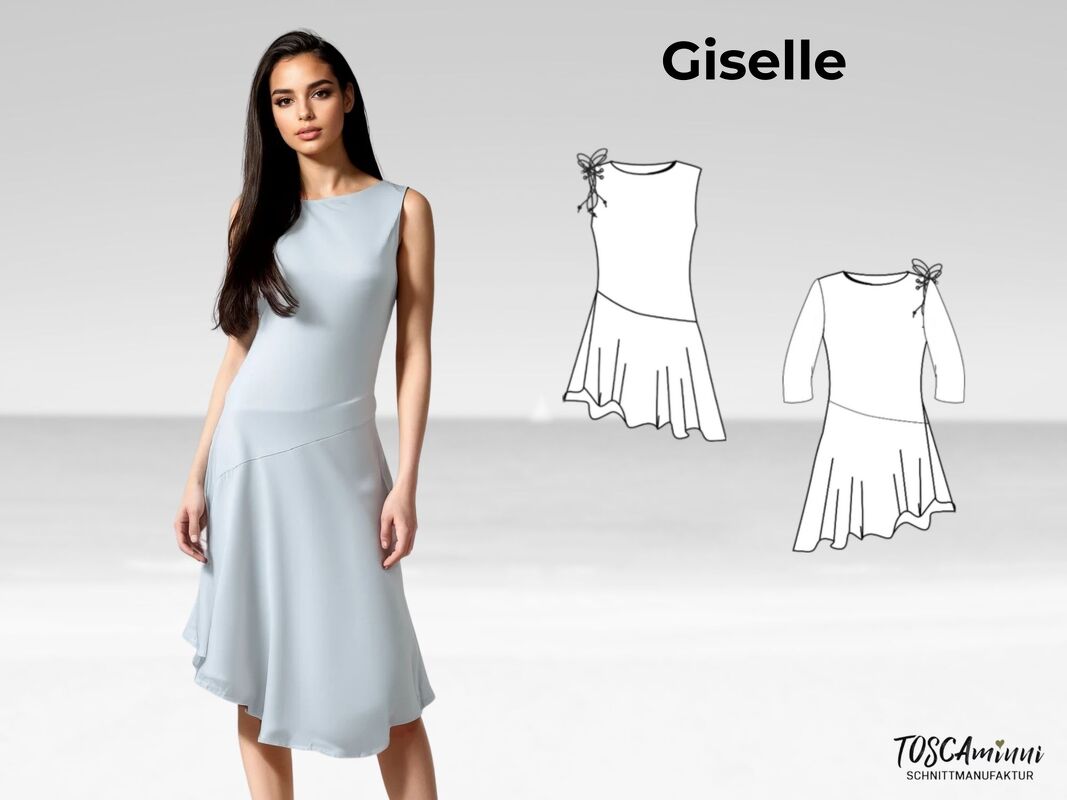 Jerseykleid Gisell Gr. 34-54 Schnittmuster und Nähanleitung