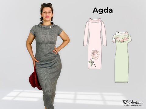 Jerseykleid Agda Gr. 34-46 Schnittmuster und Nähanleitung