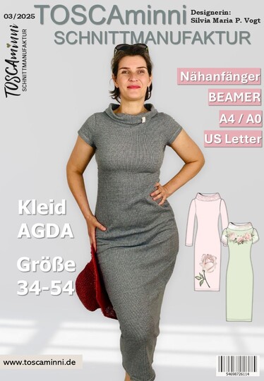 Jerseykleid Agda Gr. 34-46 Schnittmuster und Nähanleitung