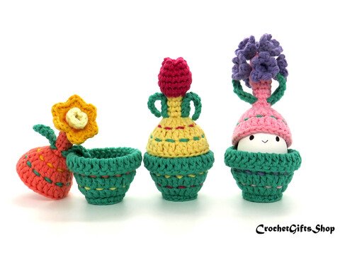 Häkelanleitung Eierwärmer Frühlingsblumen