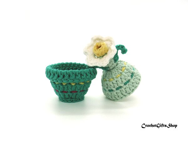 Set Crochet Pattern egg warmers Spring Flowers Tulip, Hyacinth, Narcissus