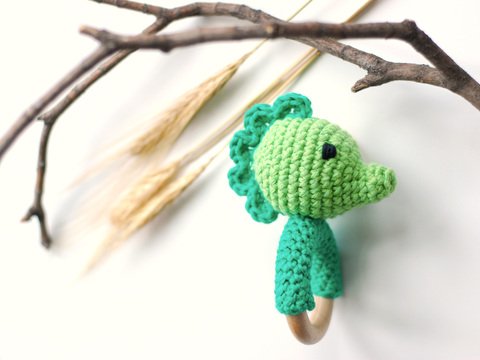 Häkelanleitung - Seepferdchen Beißring & Rassel