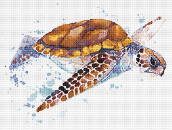 Sea Turtle 1 Cross Stitch Pattern PDF