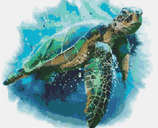 Sea Turtle 1-1 Cross Stitch Pattern PDF
