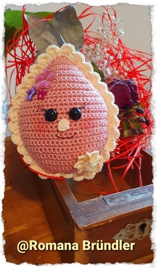 Häkelanleitung Kunterbunte "Ostereier-Anhänger/Blumenstecker"