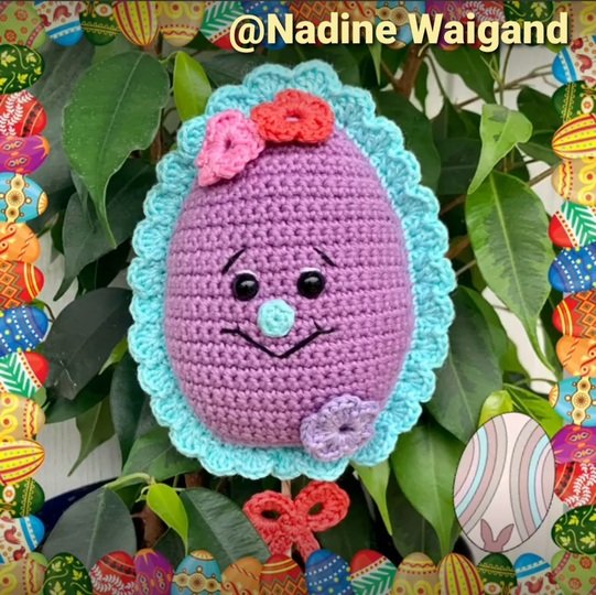 Häkelanleitung Kunterbunte "Ostereier-Anhänger/Blumenstecker"