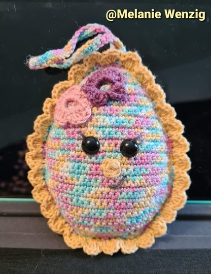 Häkelanleitung Kunterbunte "Ostereier-Anhänger/Blumenstecker"