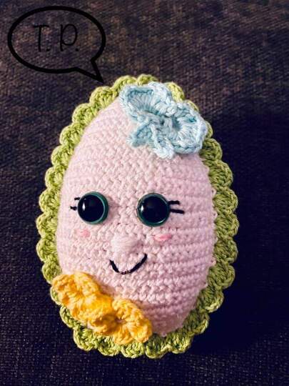 Häkelanleitung Kunterbunte "Ostereier-Anhänger/Blumenstecker"