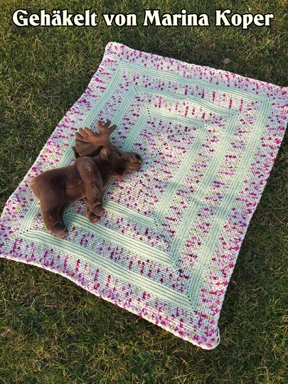 Häkelanleitung Kuscheldecke // Babydecke Lana