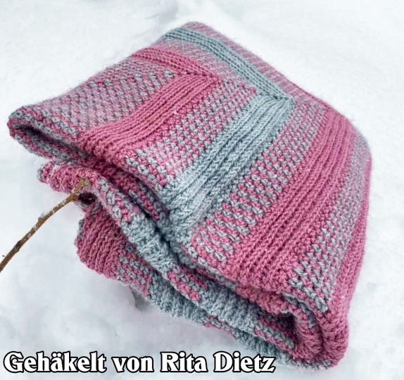 Häkelanleitung Kuscheldecke // Babydecke Lana