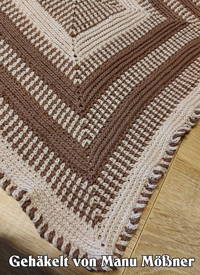 Häkelanleitung Kuscheldecke // Babydecke Lana