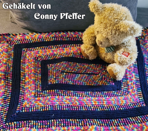 Häkelanleitung Kuscheldecke // Babydecke Lana